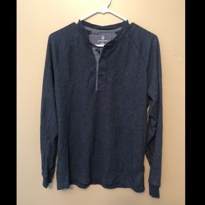 Men’s Gray/Blue Long Sleeved Shirt